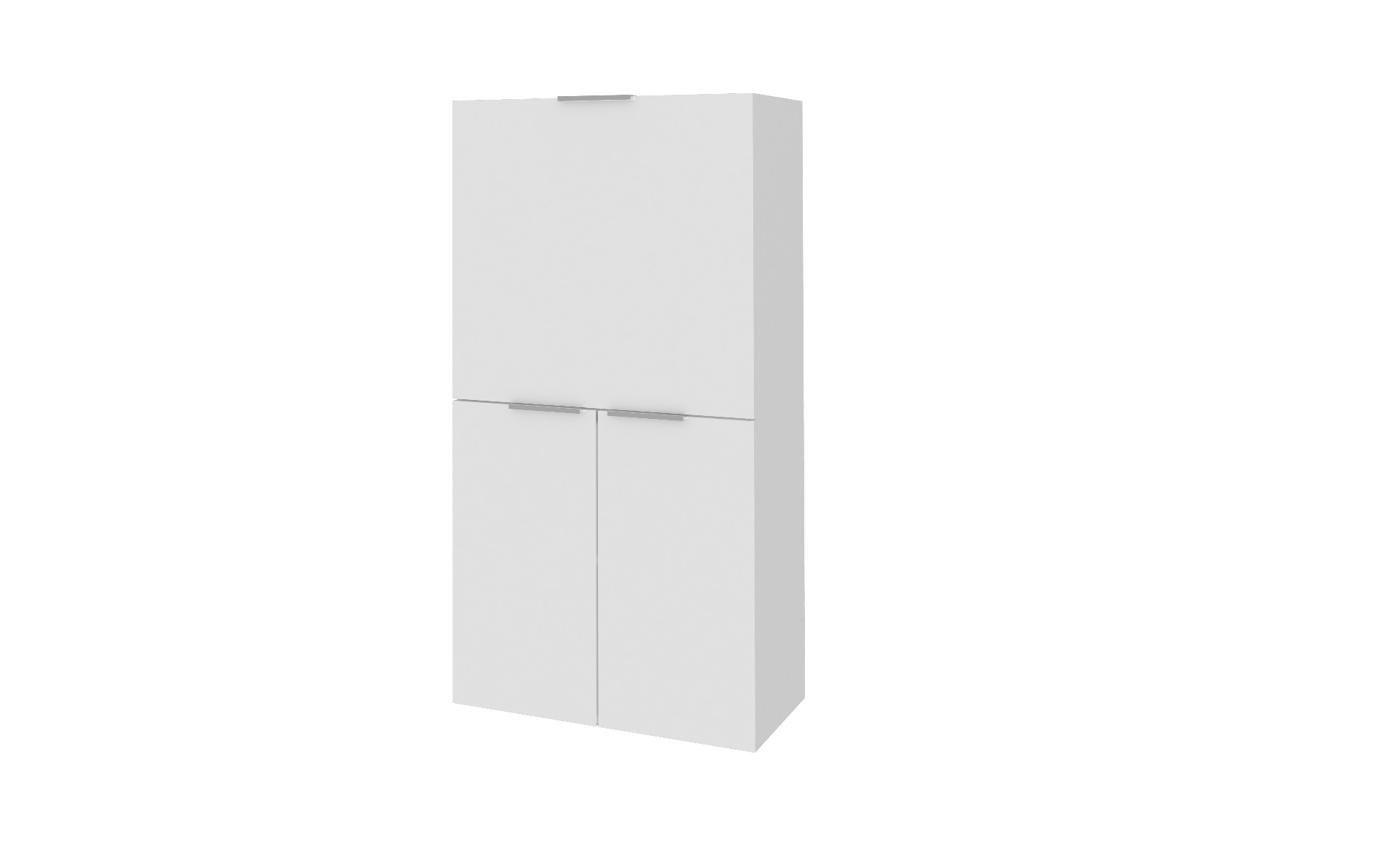 Scrivania estraibile, multiuso, bianco lucido, made in Italy