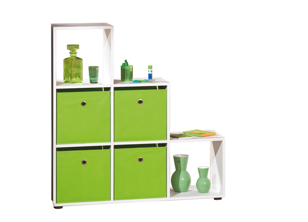 Libreria sei vani quadrati / bianco 