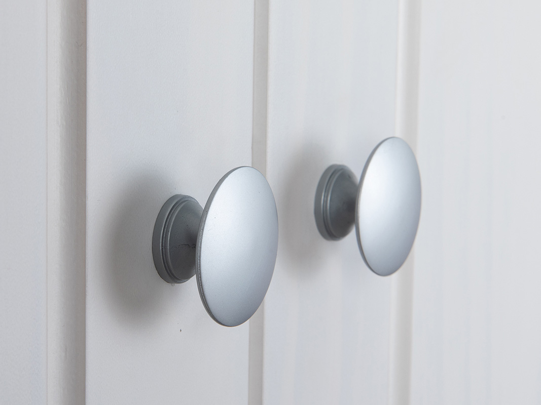 Armadio con 2 ante battenti e 2 cassetti in finitura bianco 