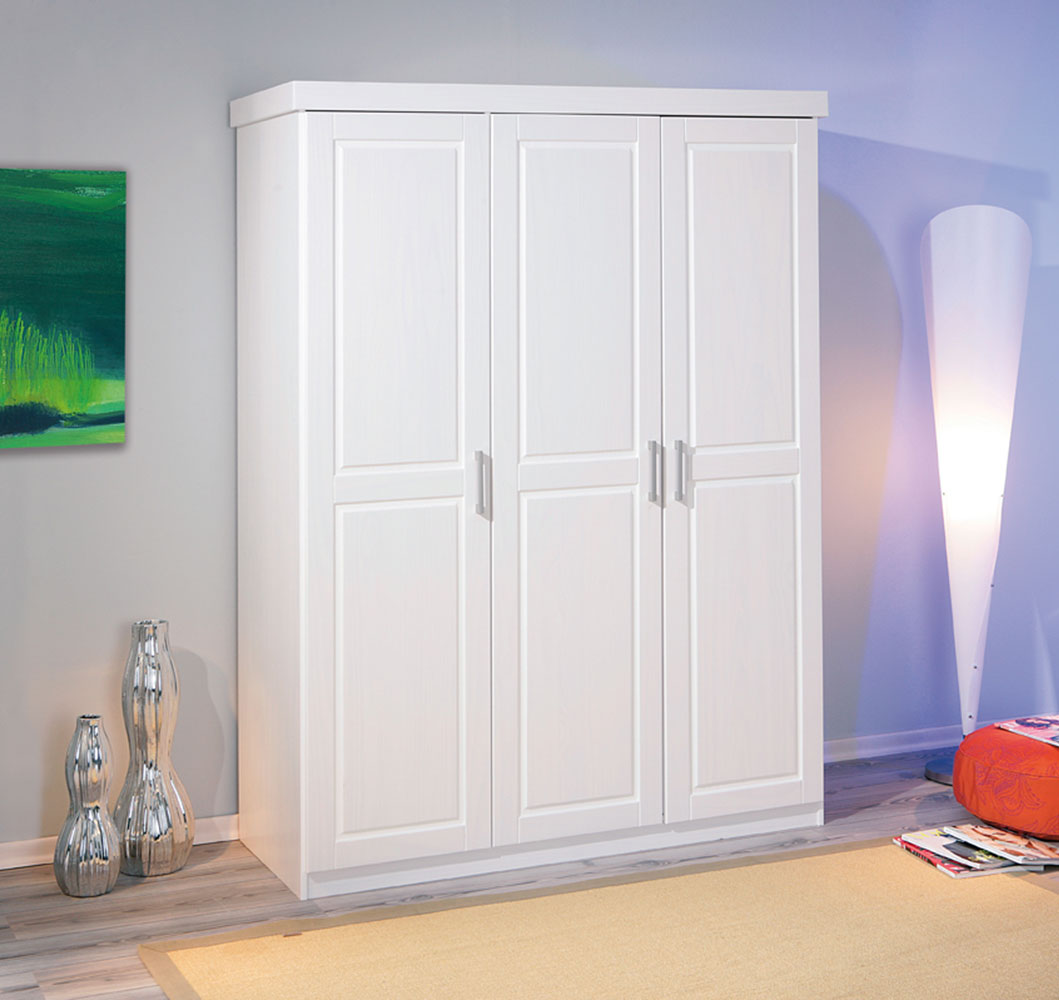 Armadio a 3 ante battenti in finitura bianco 