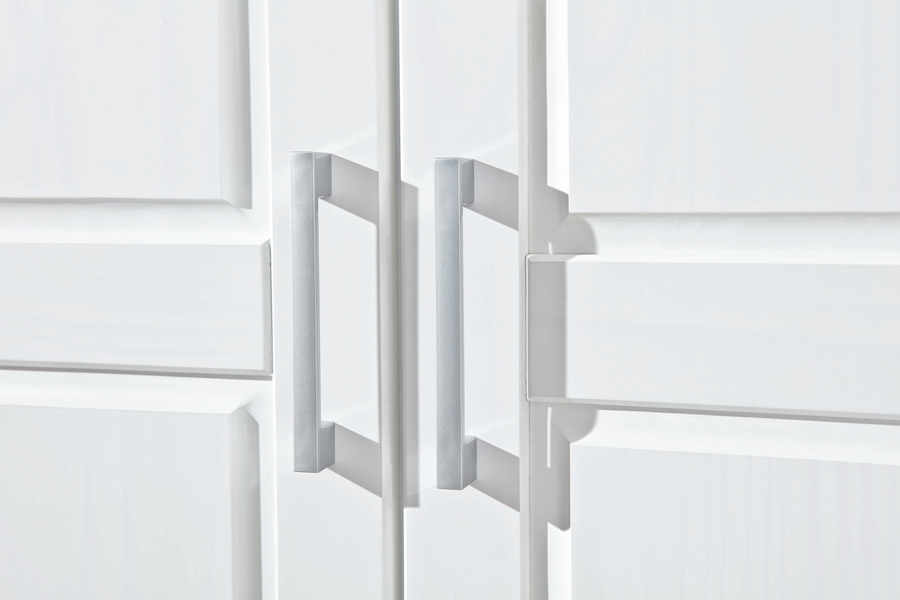 Armadio a 3 ante battenti in finitura bianco 