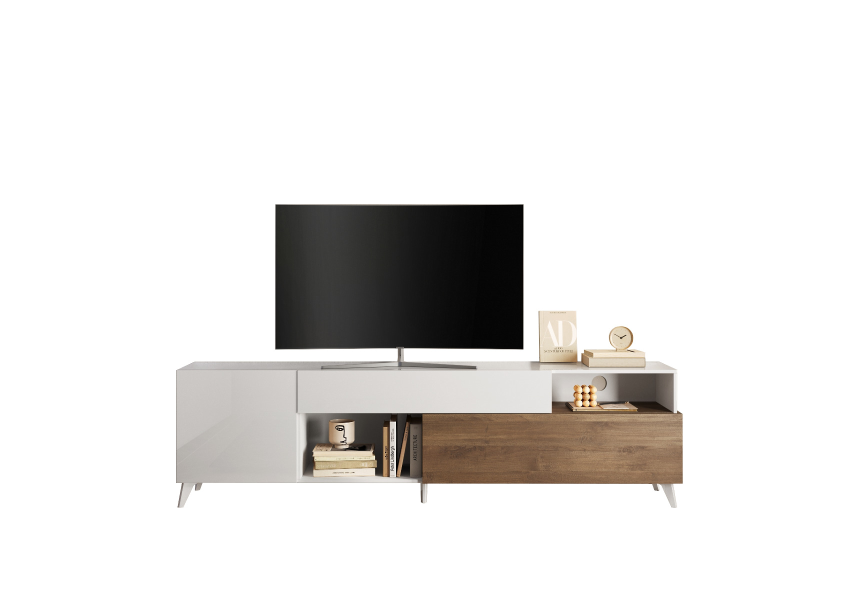 porta tv grande bianco e mercure