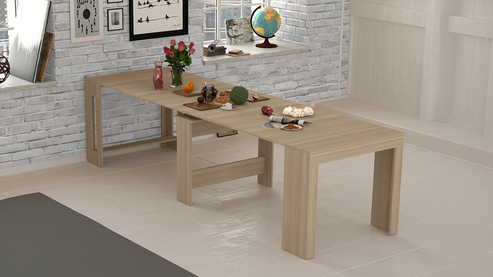 Consolle Pesciolino allungabile 3 metri, olmo