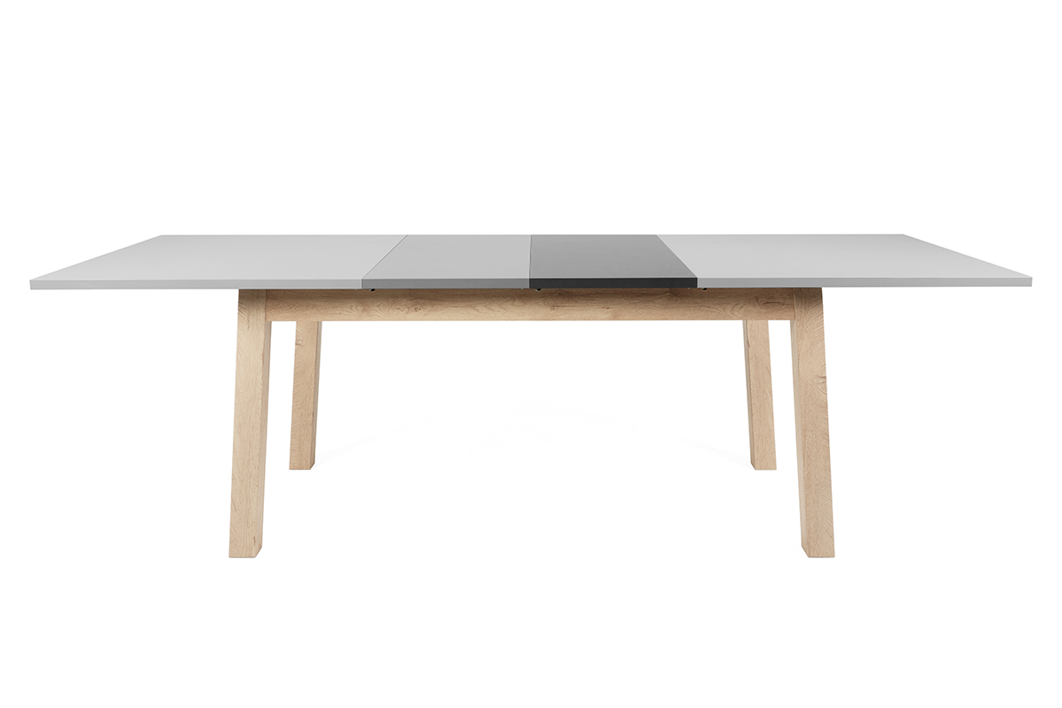 Tavolo Rosvik allungabile in finitura Grigio Seta, Grigio Perla e Antracite