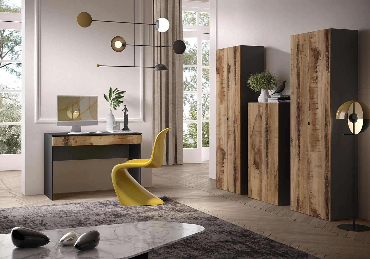 ufficio nero e pero nuovo