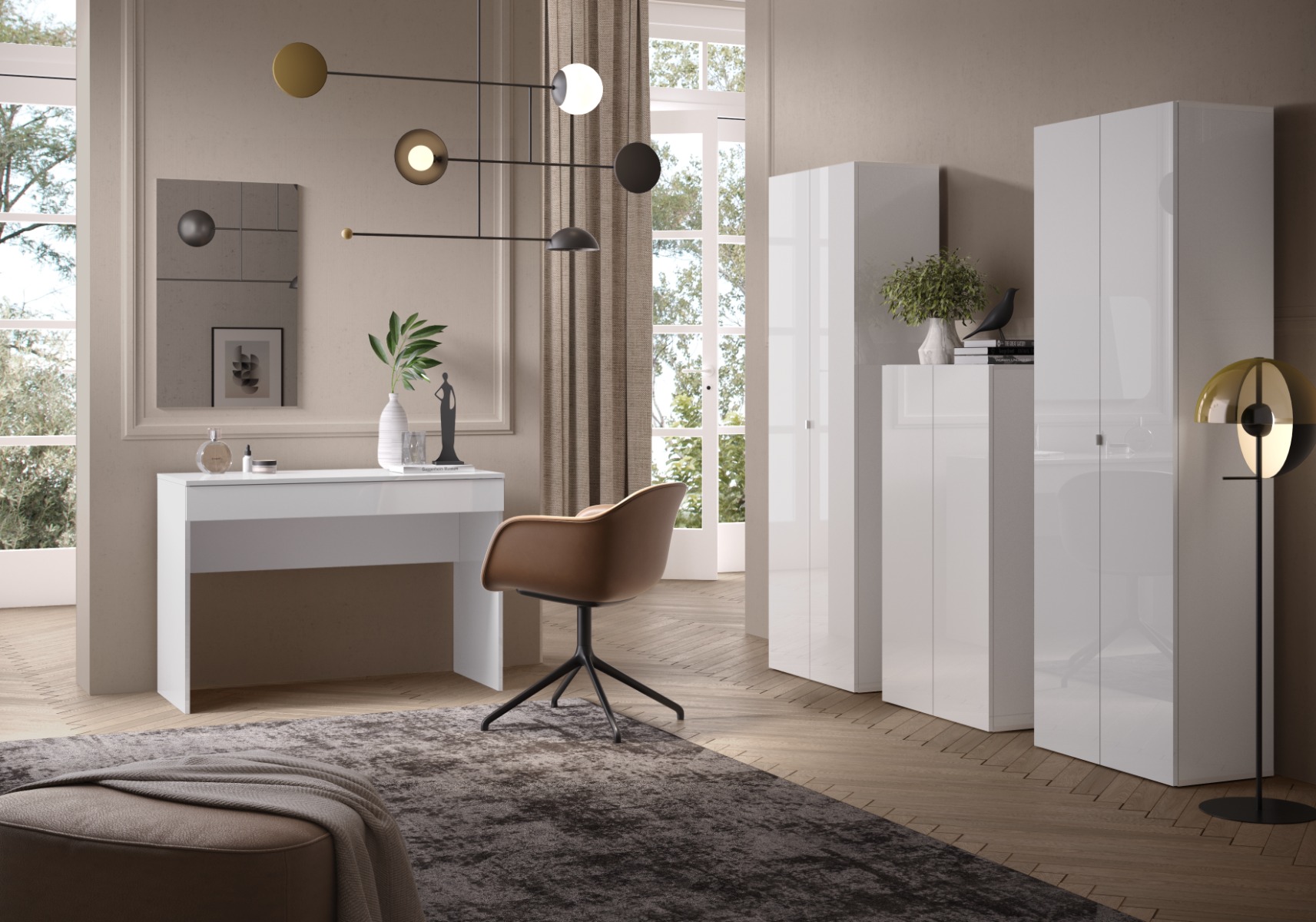 Ufficio composto da una madia, 2 armadietti e una scrivania