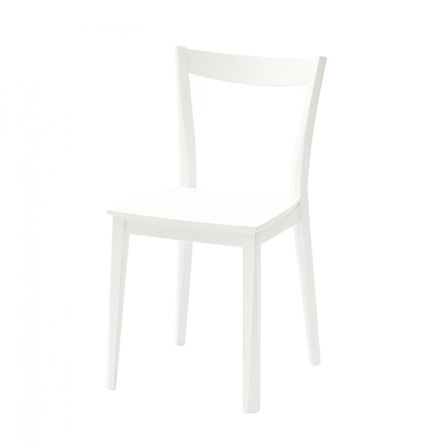 Sedia Bianca con fondino in legno