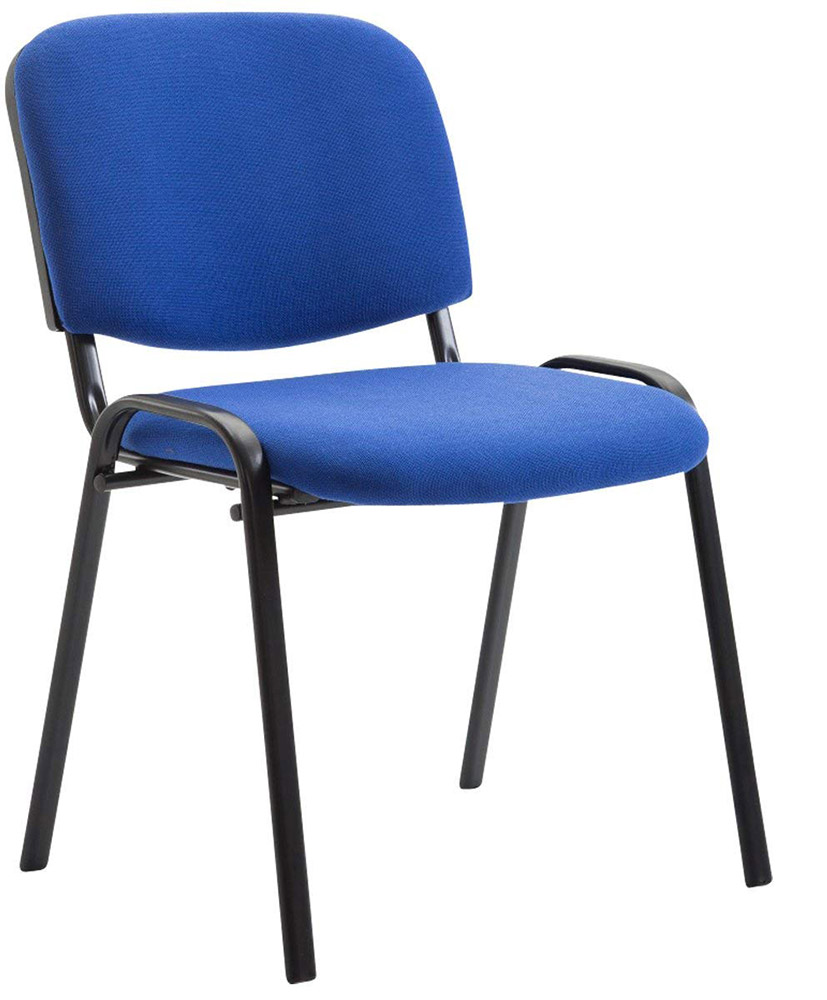 Set 5 sedie da attesa in finitura Nero e Blu