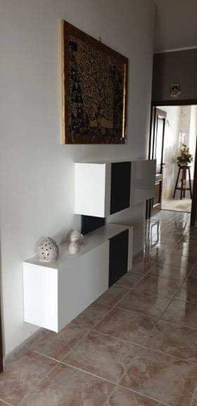 ACQUISTA ANCHE TU Scarpiera doppia, finitura Bianco Lucido e Ardesia