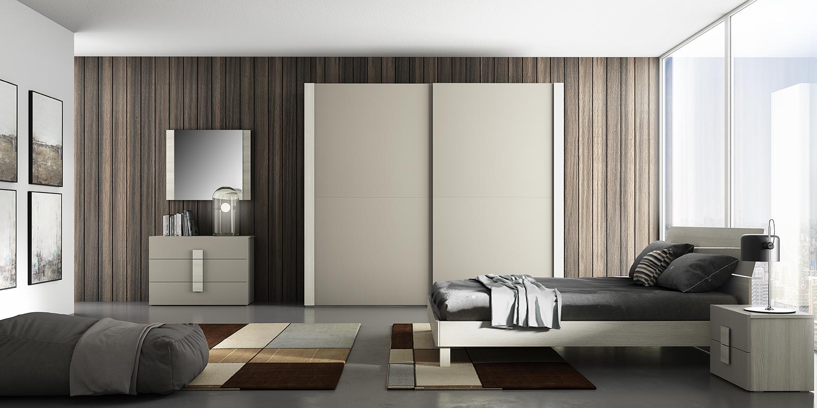 Camera da letto matrimoniale moderna Gazza