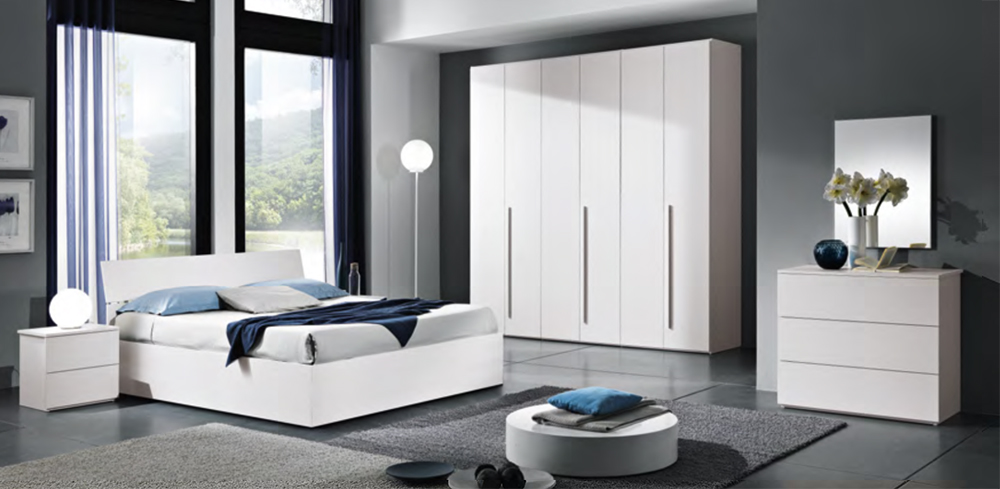 Armadio a sei ante bianco frassinato