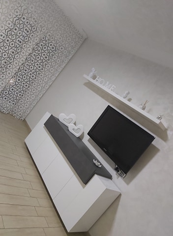 ACQUISTA ANCHE TU Madia moderna bianca lucida con cassetto ardesia a 4 ante 