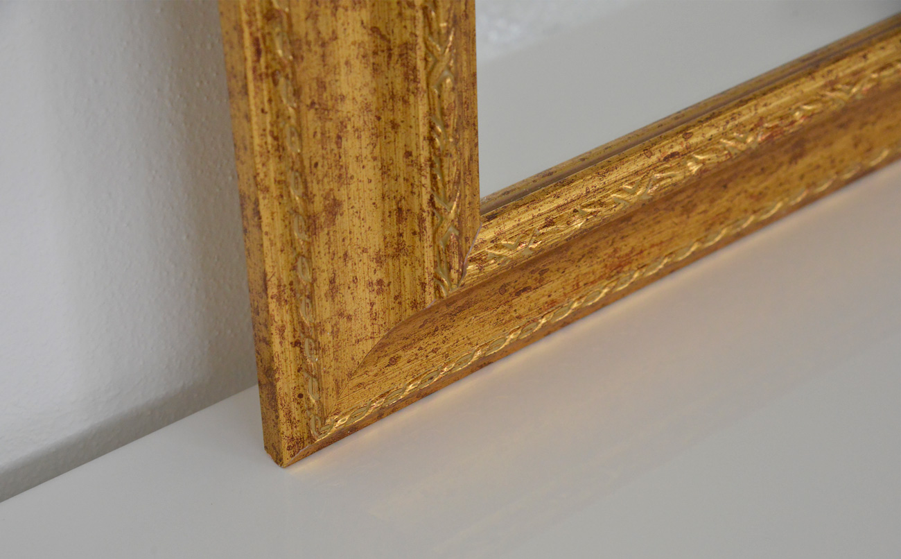 Specchiera in legno H.148, finitura Oro