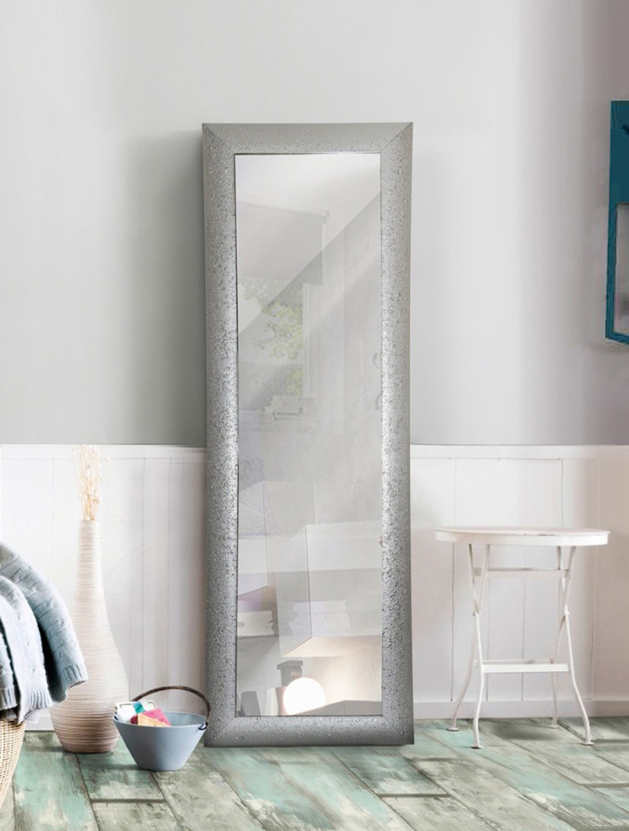 Specchiera in legno H.148, finitura Argento