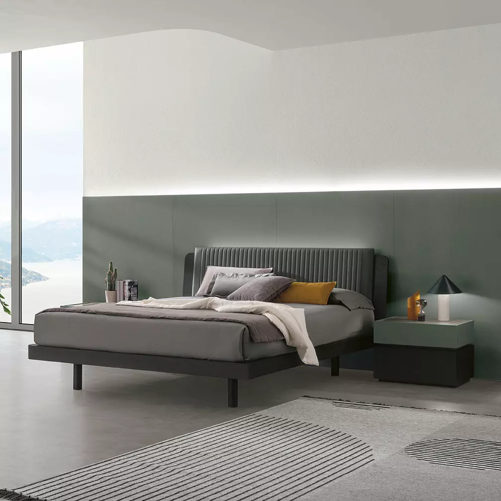 letto rovere carbone tomasella