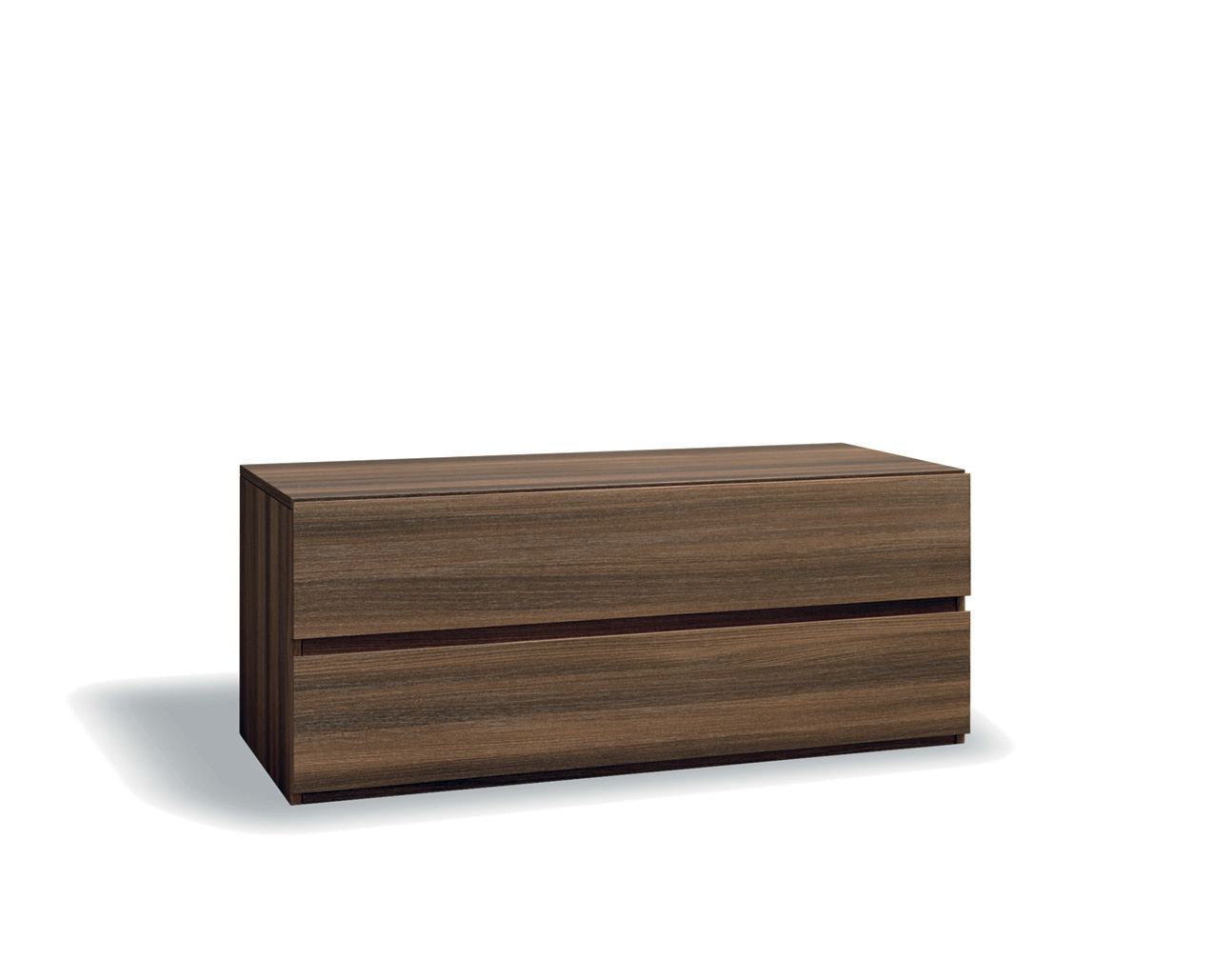 comò a 2 cassetti quercia