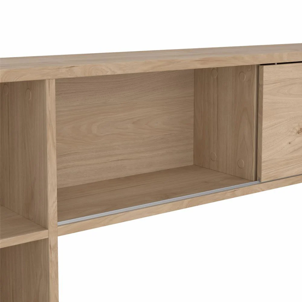 scrivania con alzata  color rovere