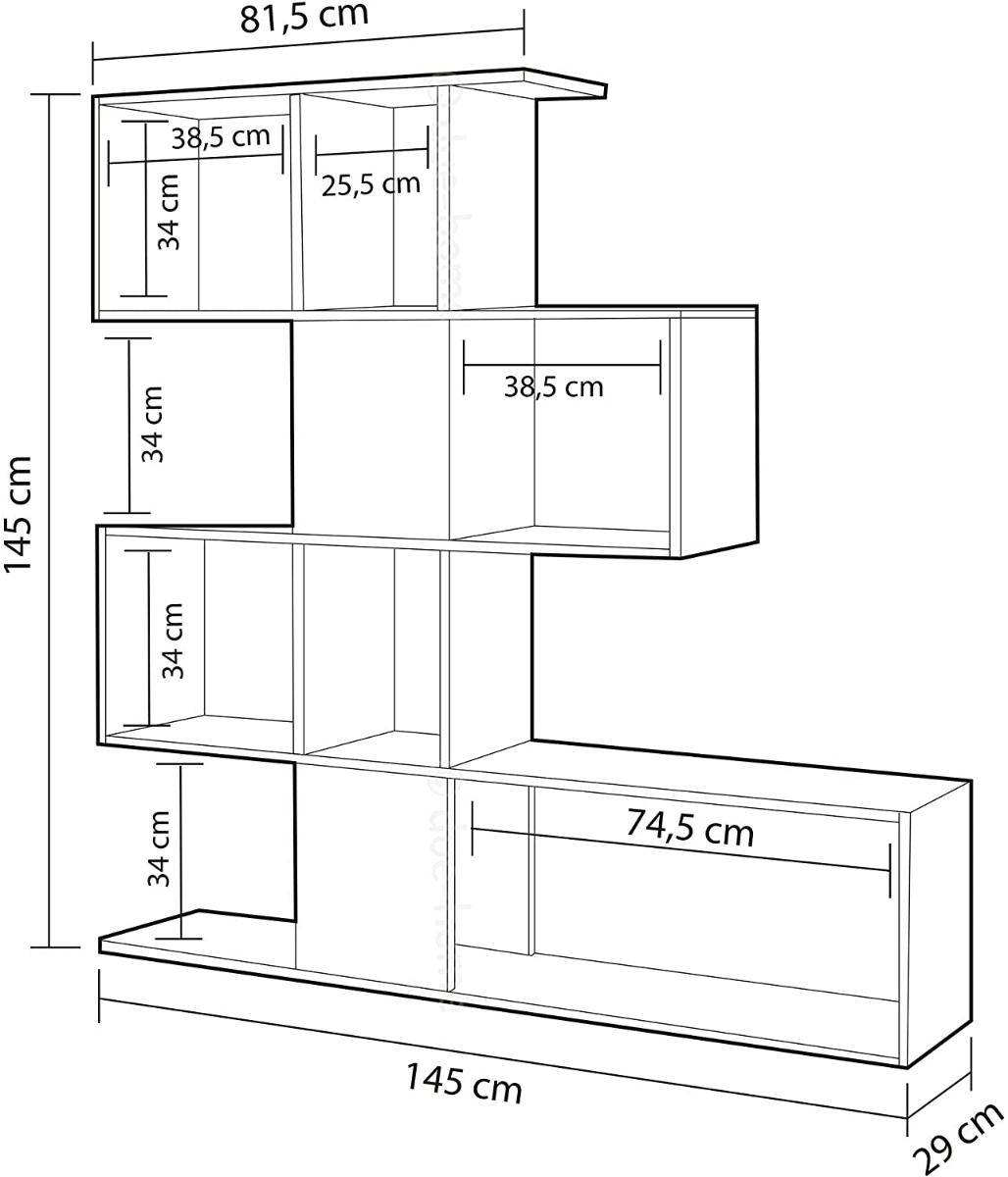 Libreria bianca e ossido