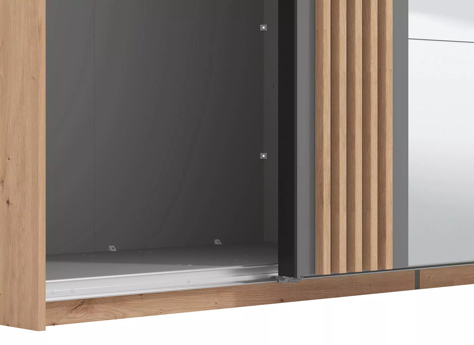 armadio rovere grigio moderno