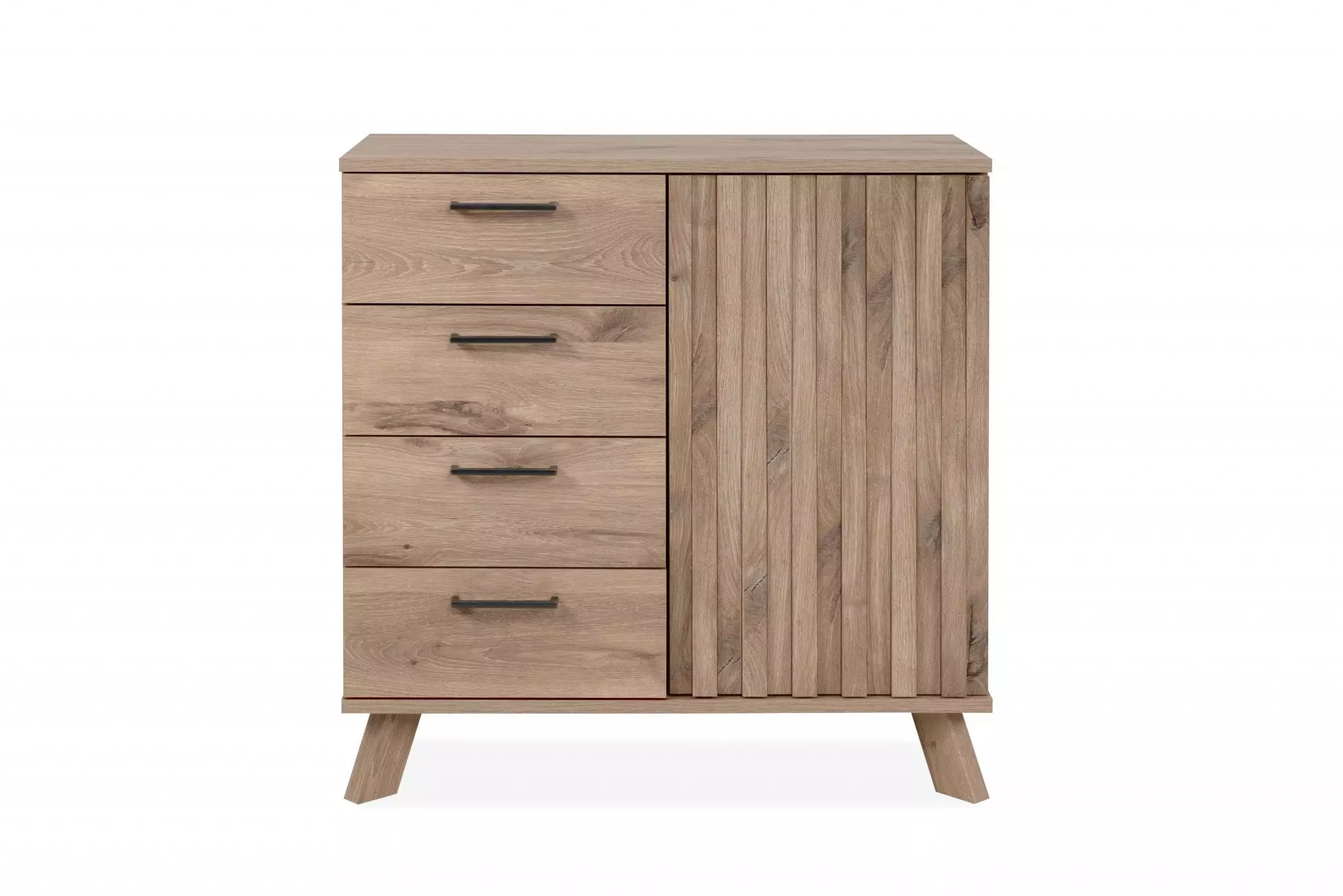 Credenza 1 anta e 4 cassetti finitura Quercia del Nord