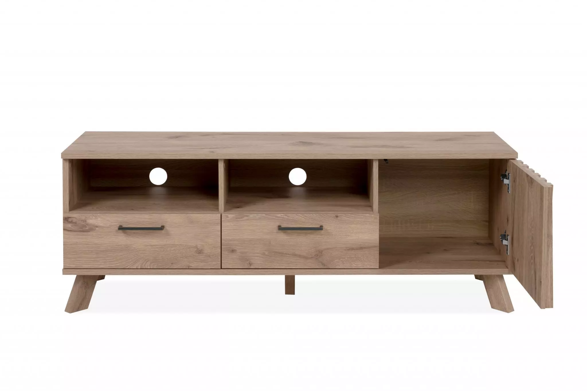 Mobile TV stile nordik finitura Quercia 