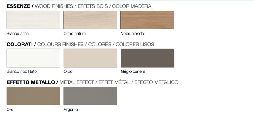 Armadio finitura Orzo con maniglie Noce biondo, 4 ante