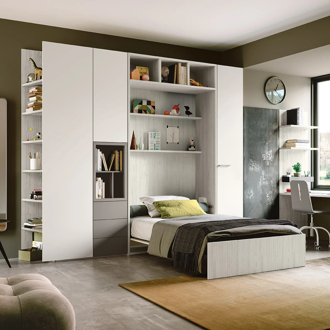 cameretta con letto a muro