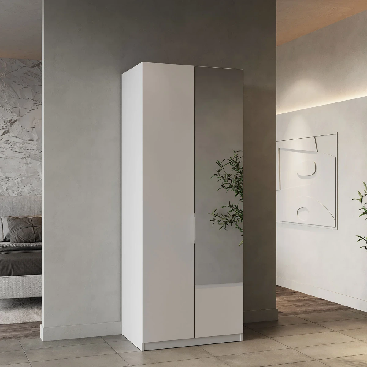 armadio ingresso specchio