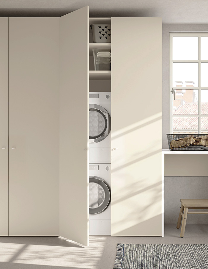Copri lavatrice e asciugatrice a 3 ante ante