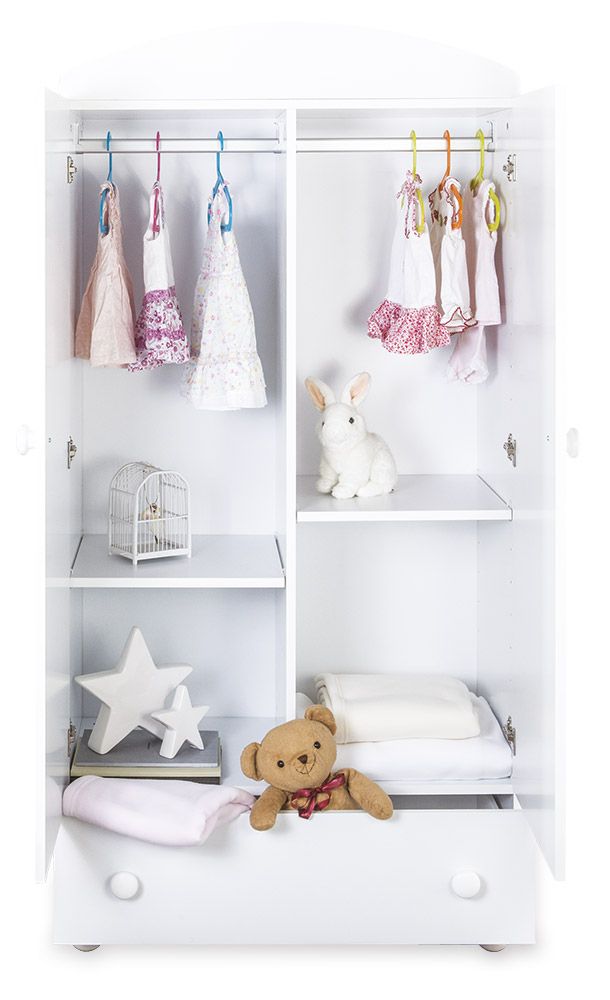 Culla Mr.Bear bianca e choco con ruote, decori con orsetti