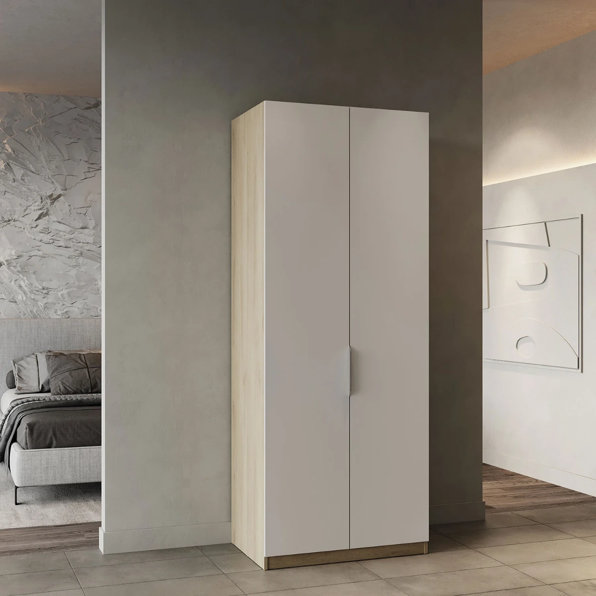 armadietto scontato quercia bianco