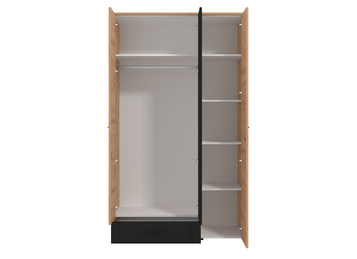 Cameretta industry con armadio 3 ante, finitura Rovere