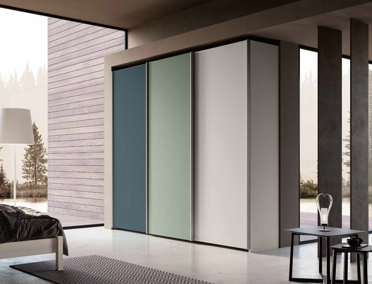 Armadio scorrevole a 3 ante multicolore Zenzero Shop