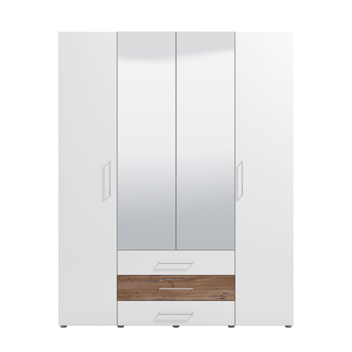 armadio moderno bicolore, ante batteni