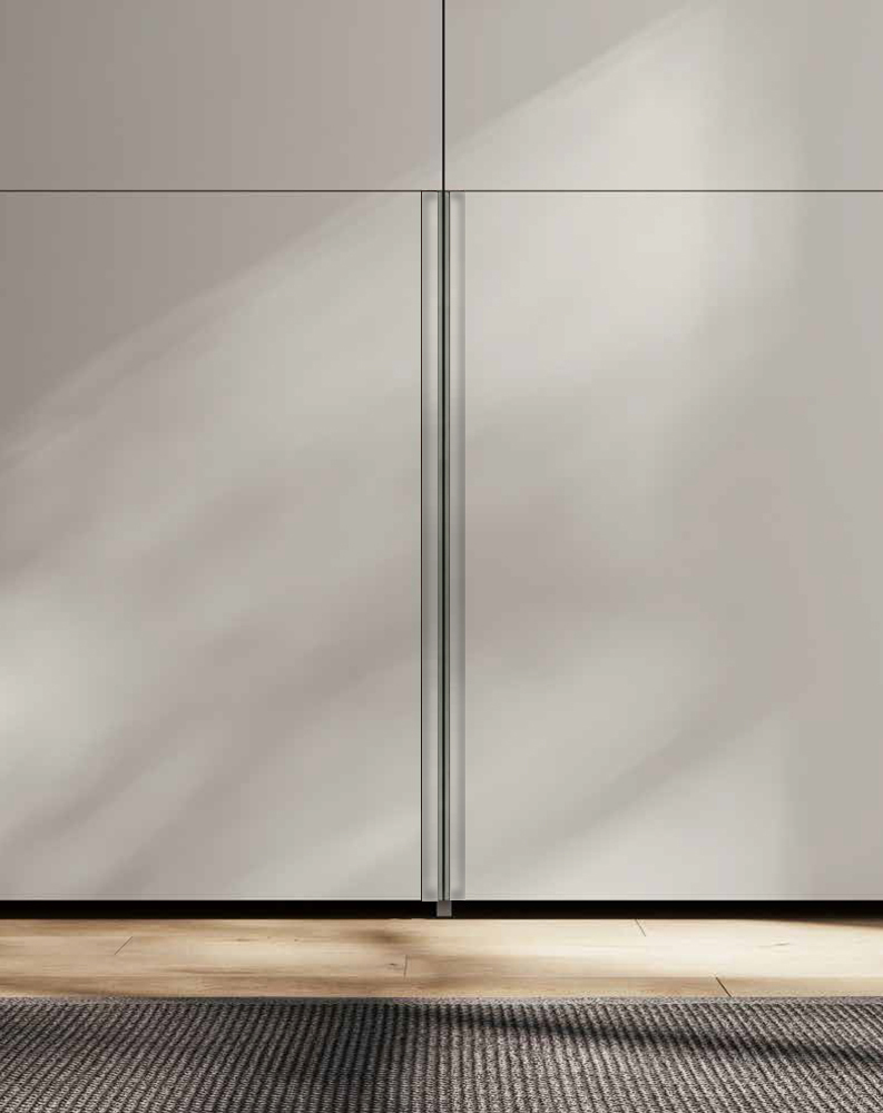 Armadio 4 ante scorrevoli, Grigio Seta