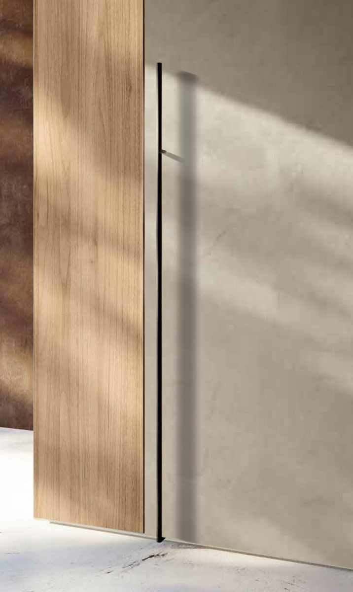 Armadio battente 6 ante in finitura Noce biondo e Argilla 