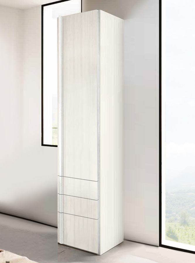 Armadio per camerette con 1 anta 3 cassetti, Rosa confetto