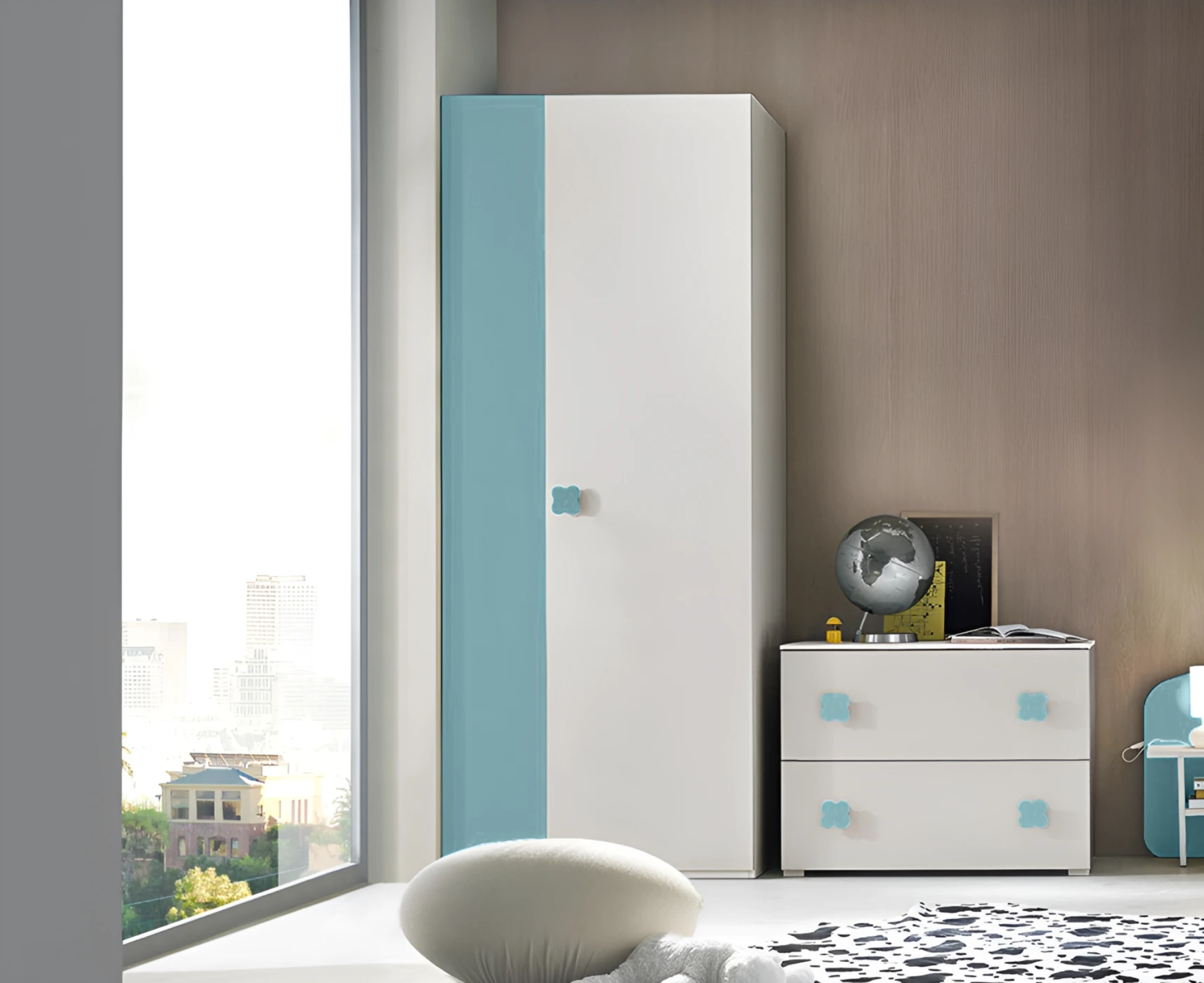 armadio 2 ante celeste