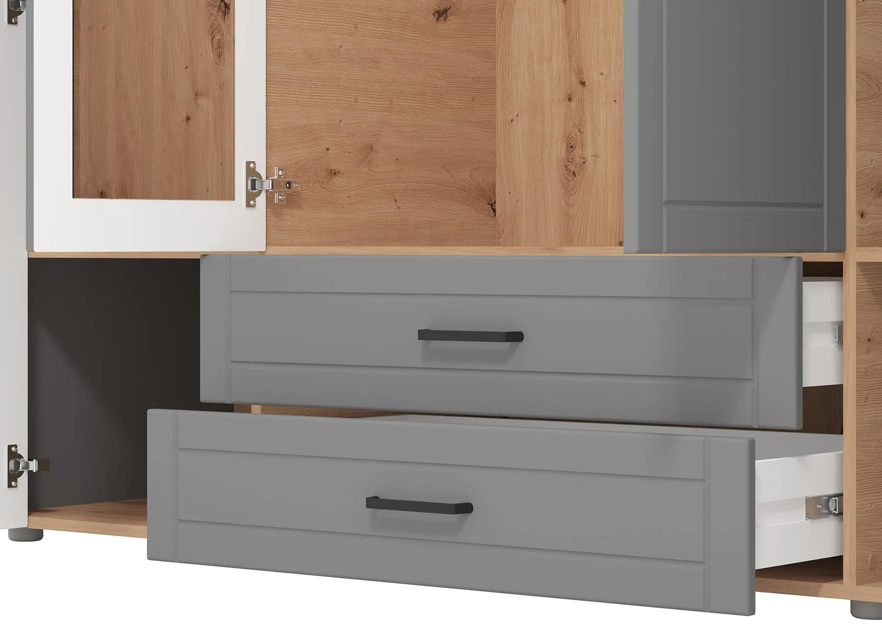 armadio grafite e rovere