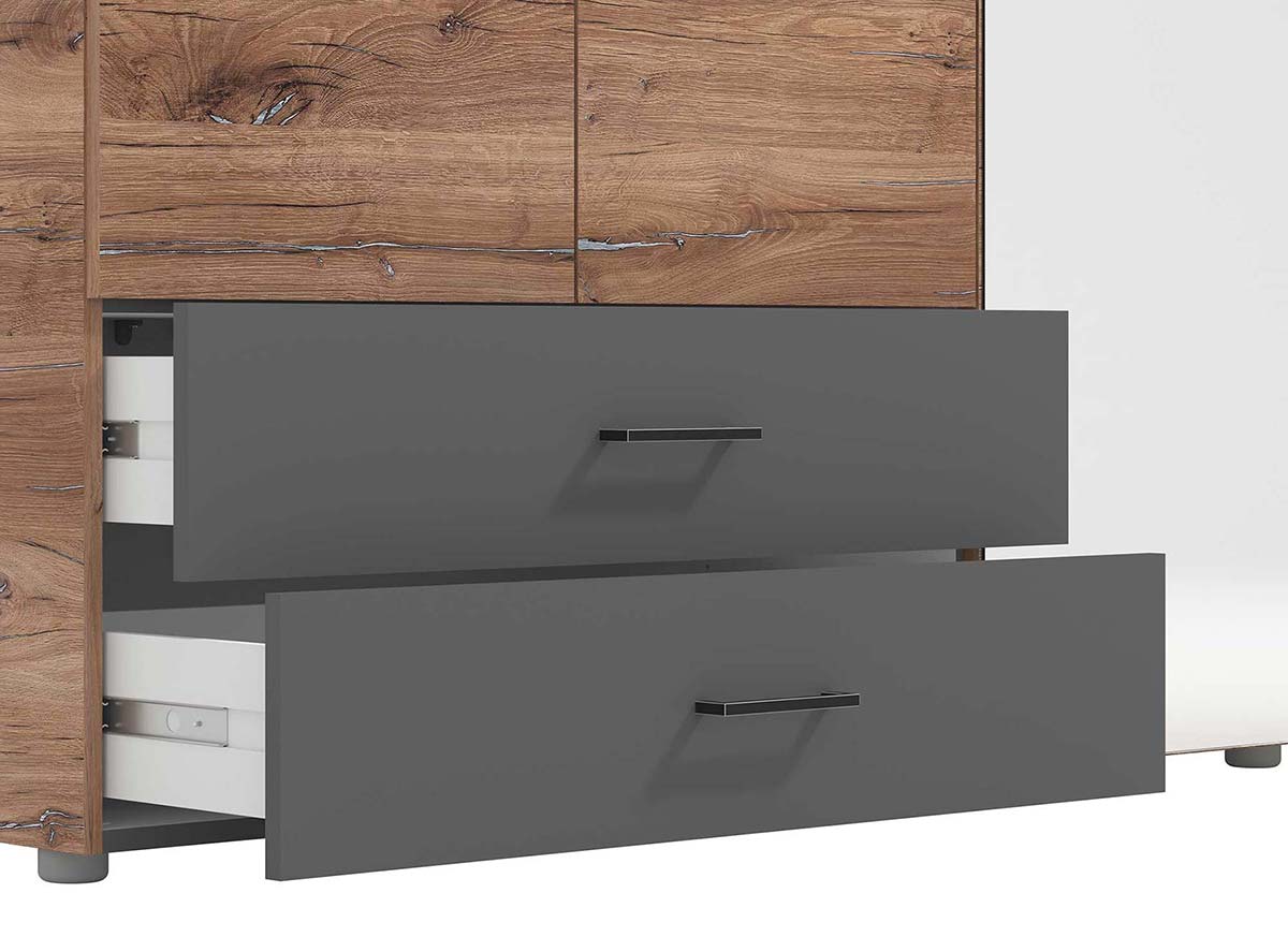 armadio moderno bicolore, ante battenti