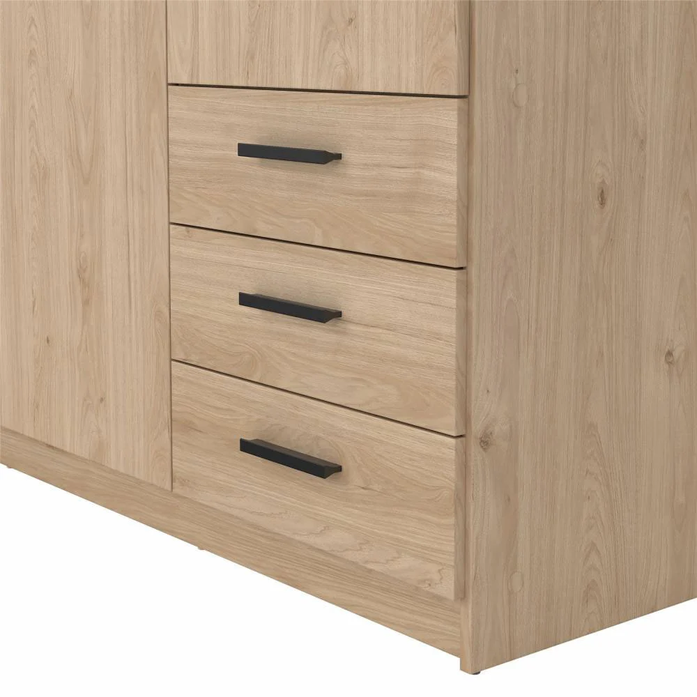 armadio con ante e maniglie 