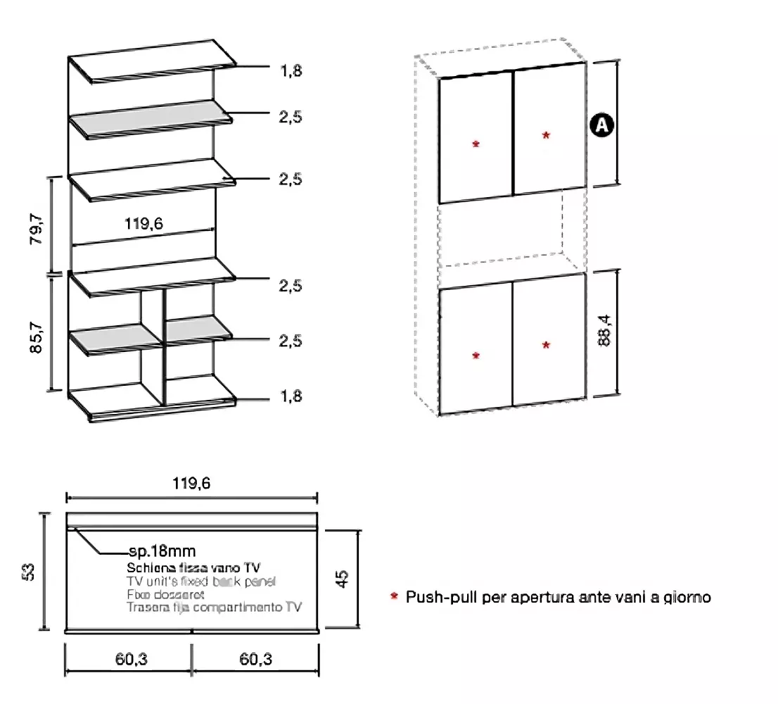 armadio vano tv scontato