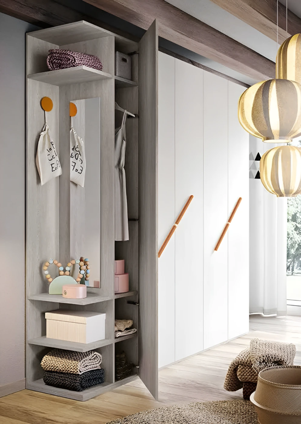 armadio frassino bambino