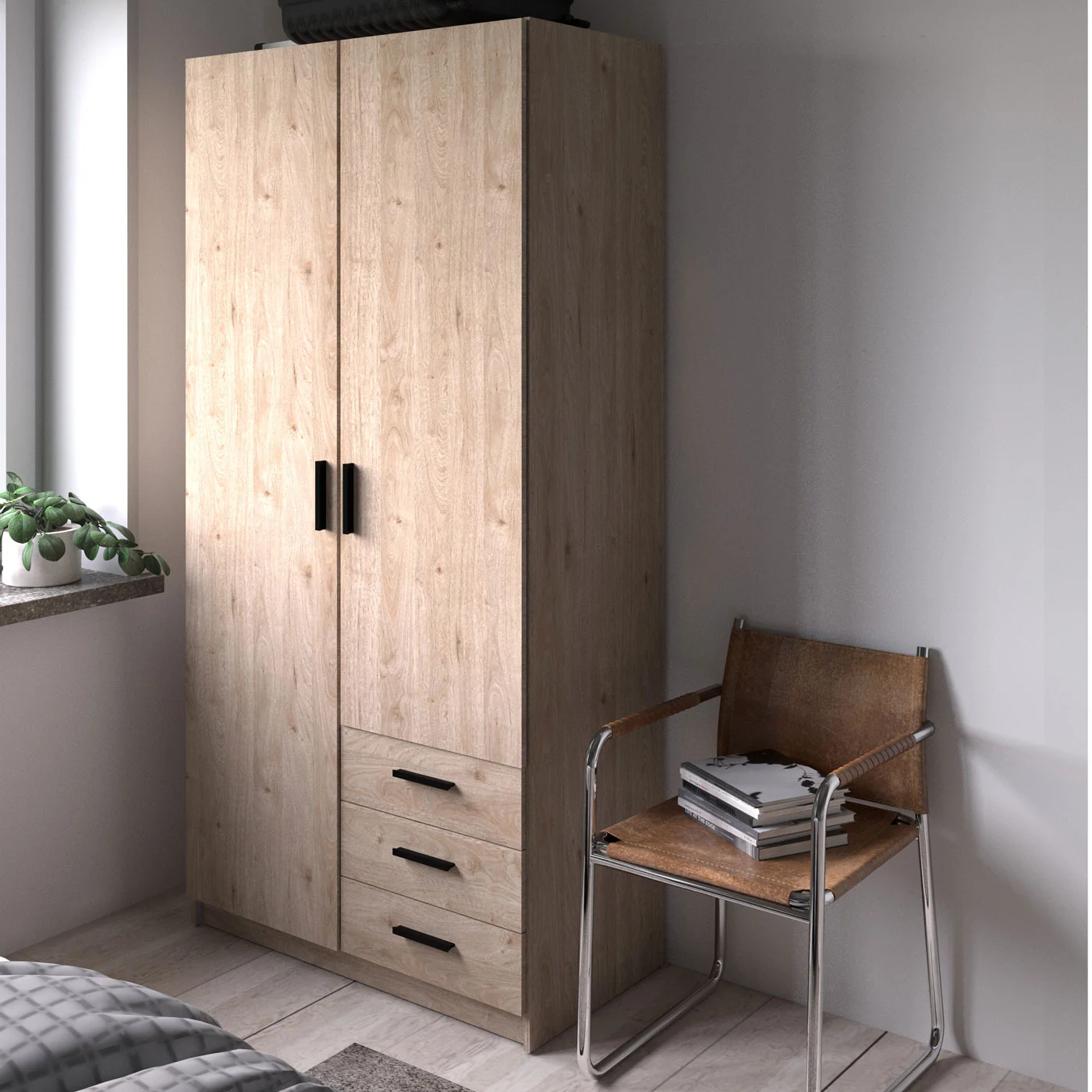 armadio con maniglie 