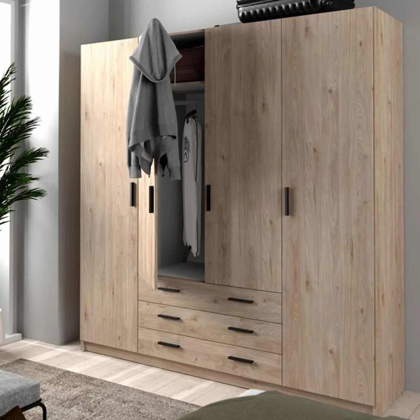 armadio con ripiano interno 