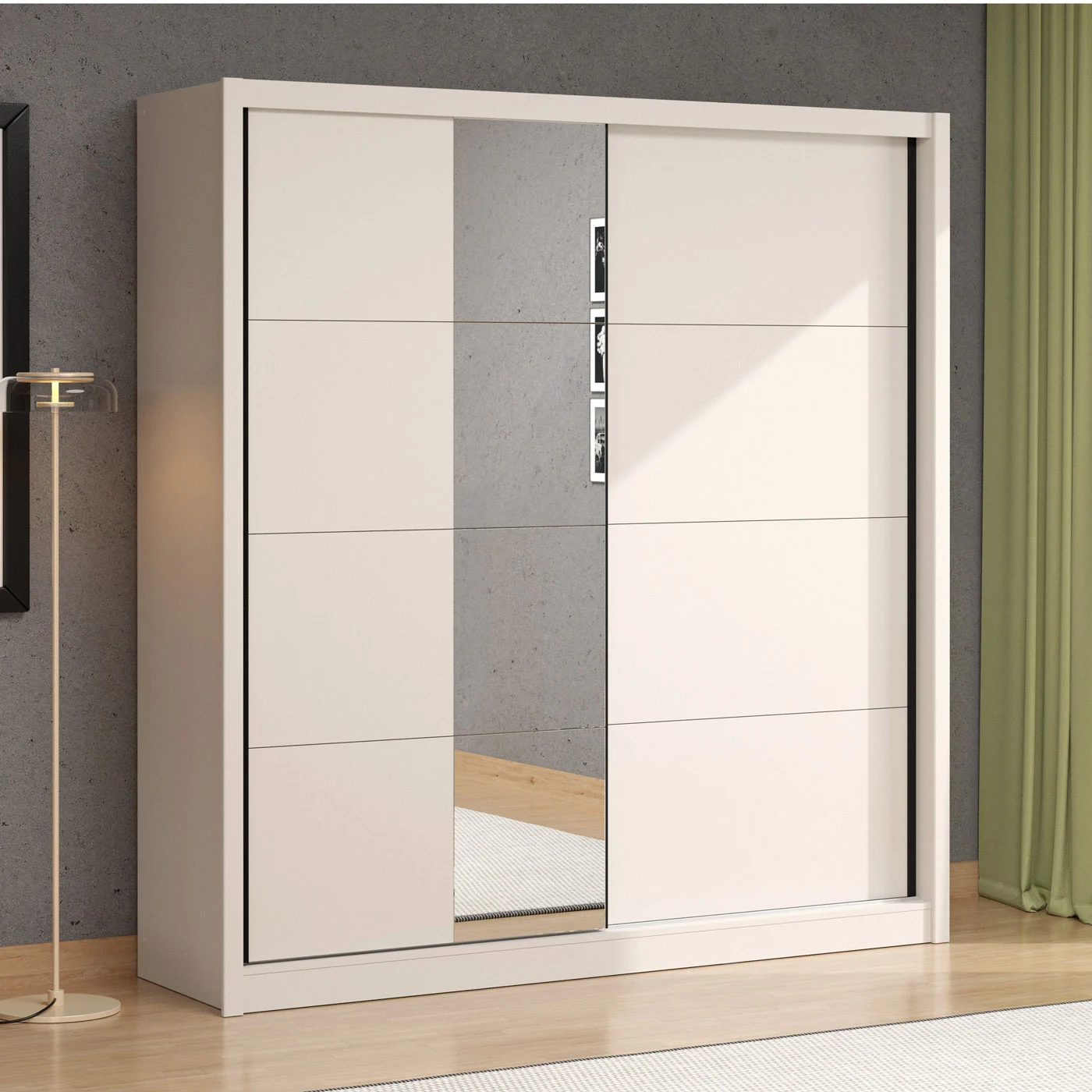 armadio con specchio elegante 