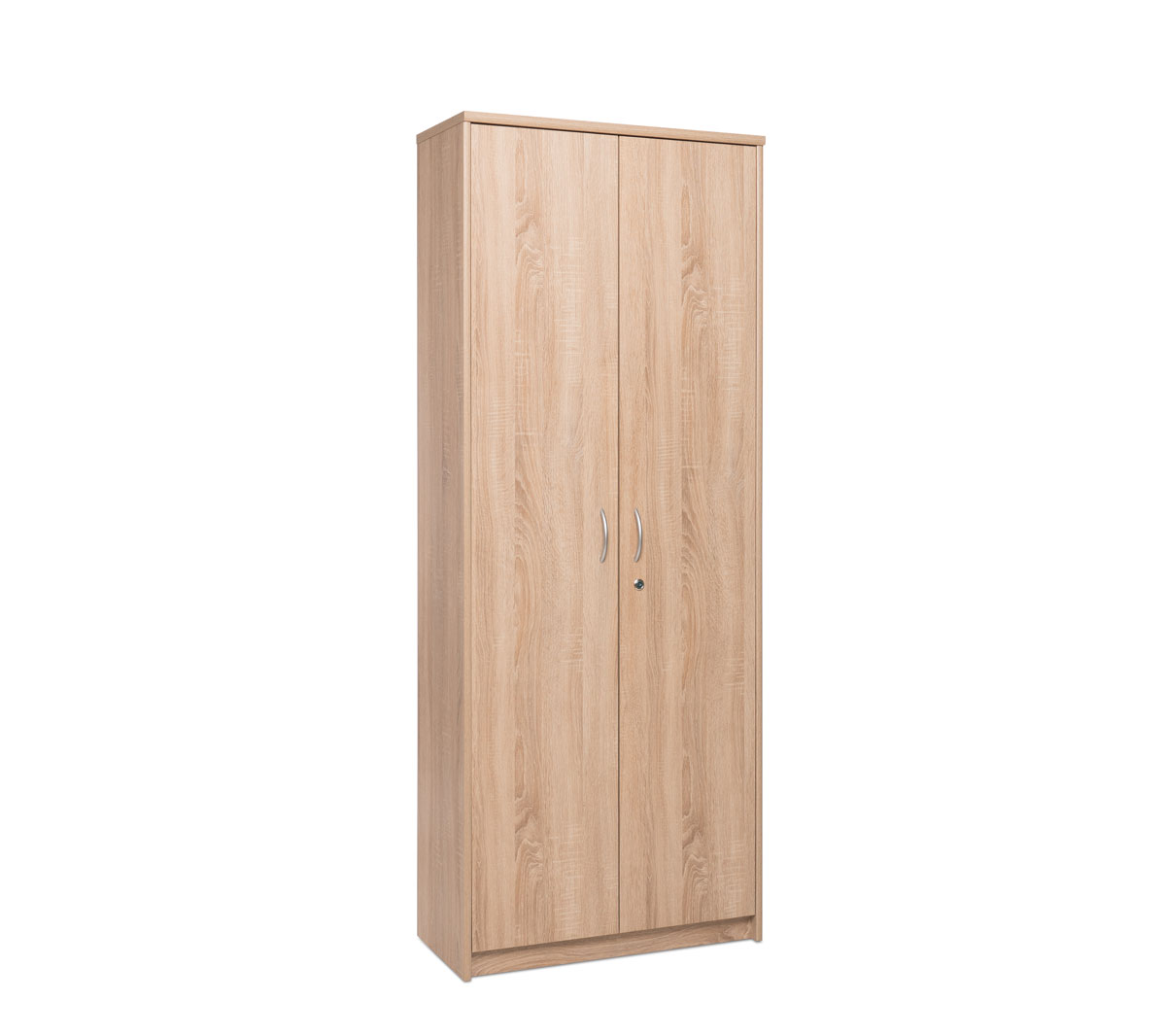 Armadio porta scope, multiuso, 4 ante, finitura Rovere Sonoma