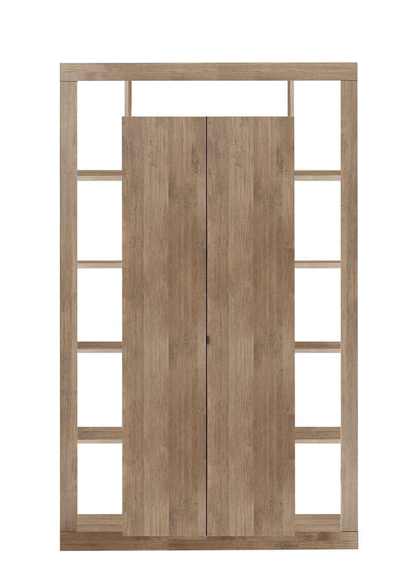 Conveniente e moderna Colonna libreria a 2 ante, finitura Mercure