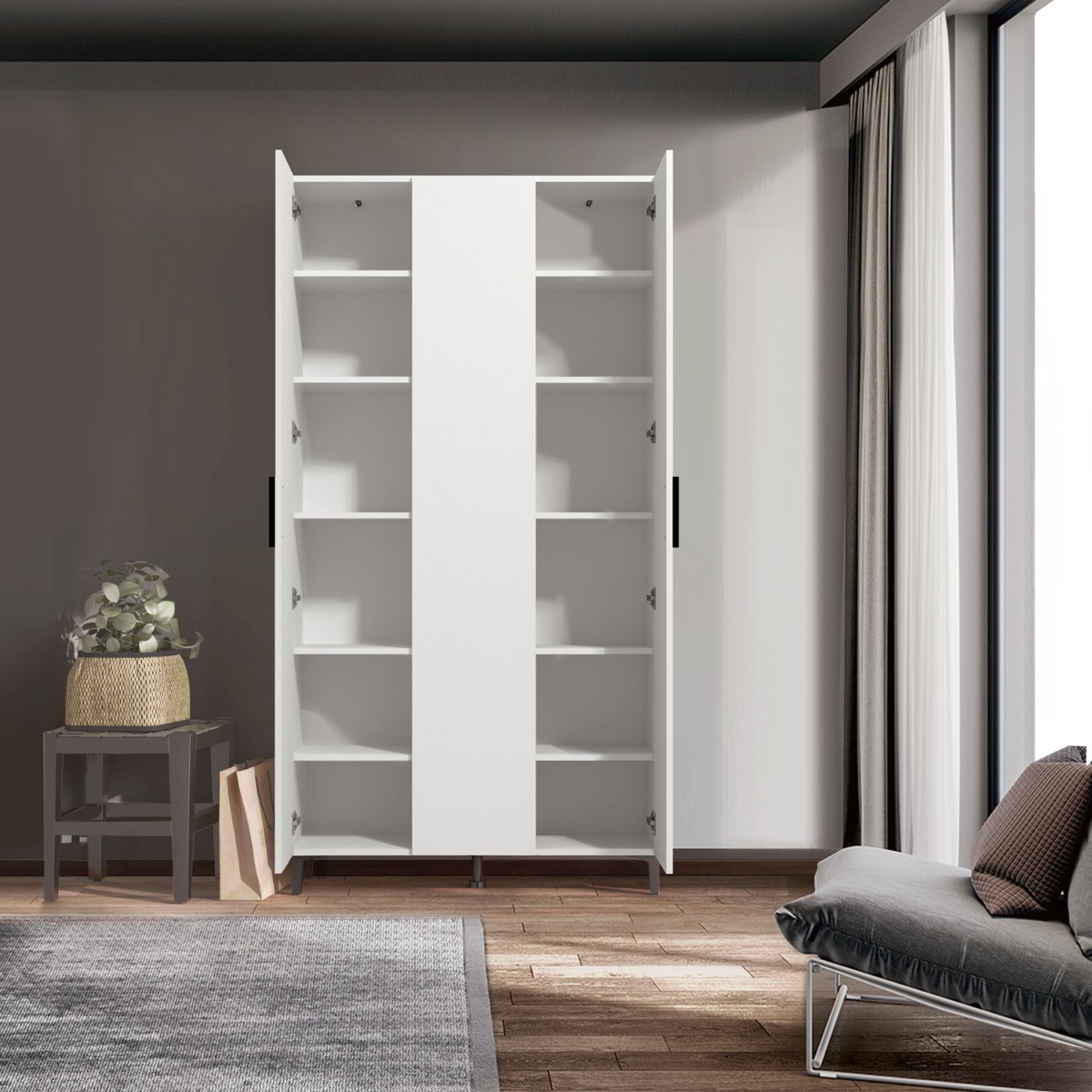 Nuova e economica Scarpiera 3 ante colore Bianco 