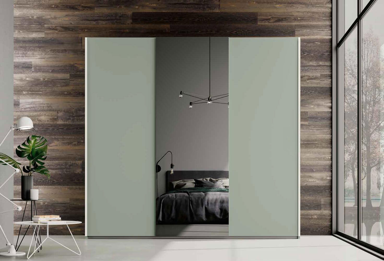 Armadio moderno scorrevole a 3 ante, Agave